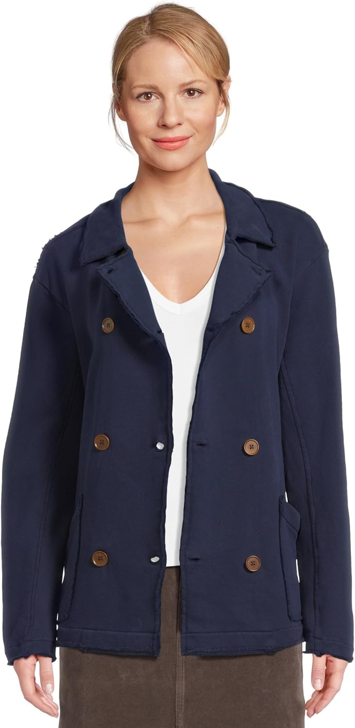 Mod-O-Doc womens Long Sleeve Double Breasted Jacket