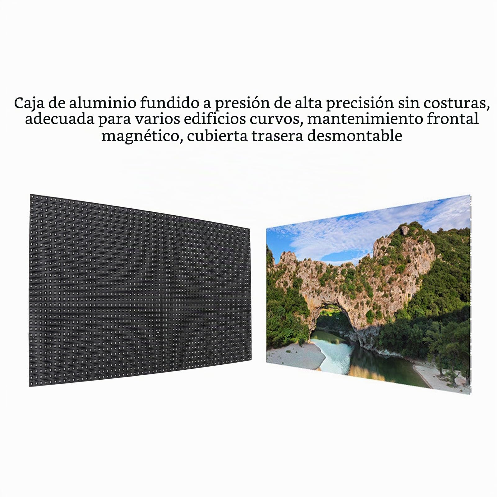 Pantalla LED P10 Señalización Digital a Todo Color 320x160 mm para Cafés Salones y Escaparates con Modos de Visualización Flexibles