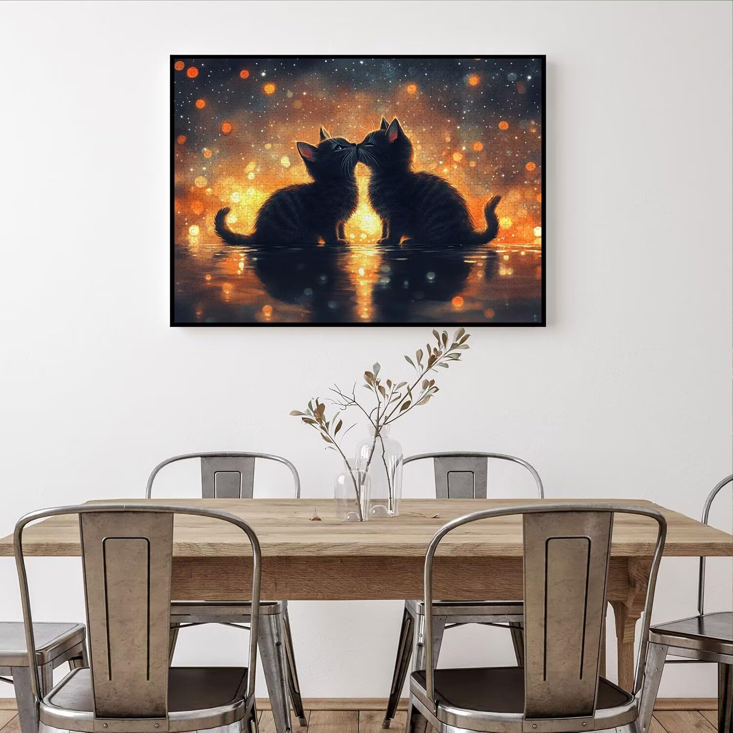 3000 sztuk puzzli dla dorosłych marzycielskie wymagające gry logiczne, n | Puzzle dla dorosłych kotów, wskazówki z literami z tyłu, ciasne dopasowanie puzzli, rodzinne zajęcia wewnętrzne, wystrój domu