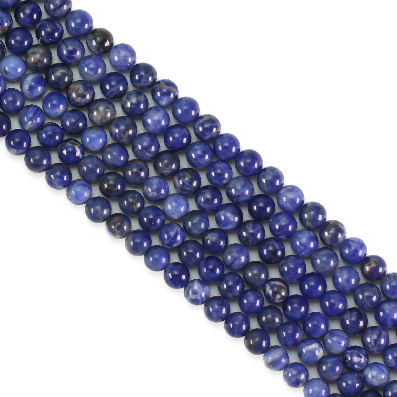 Ouubuuy 4mm Round Blue Sodalite Crystal Beads, 85pcs for Jewelry Making, 4 mm - Image 2