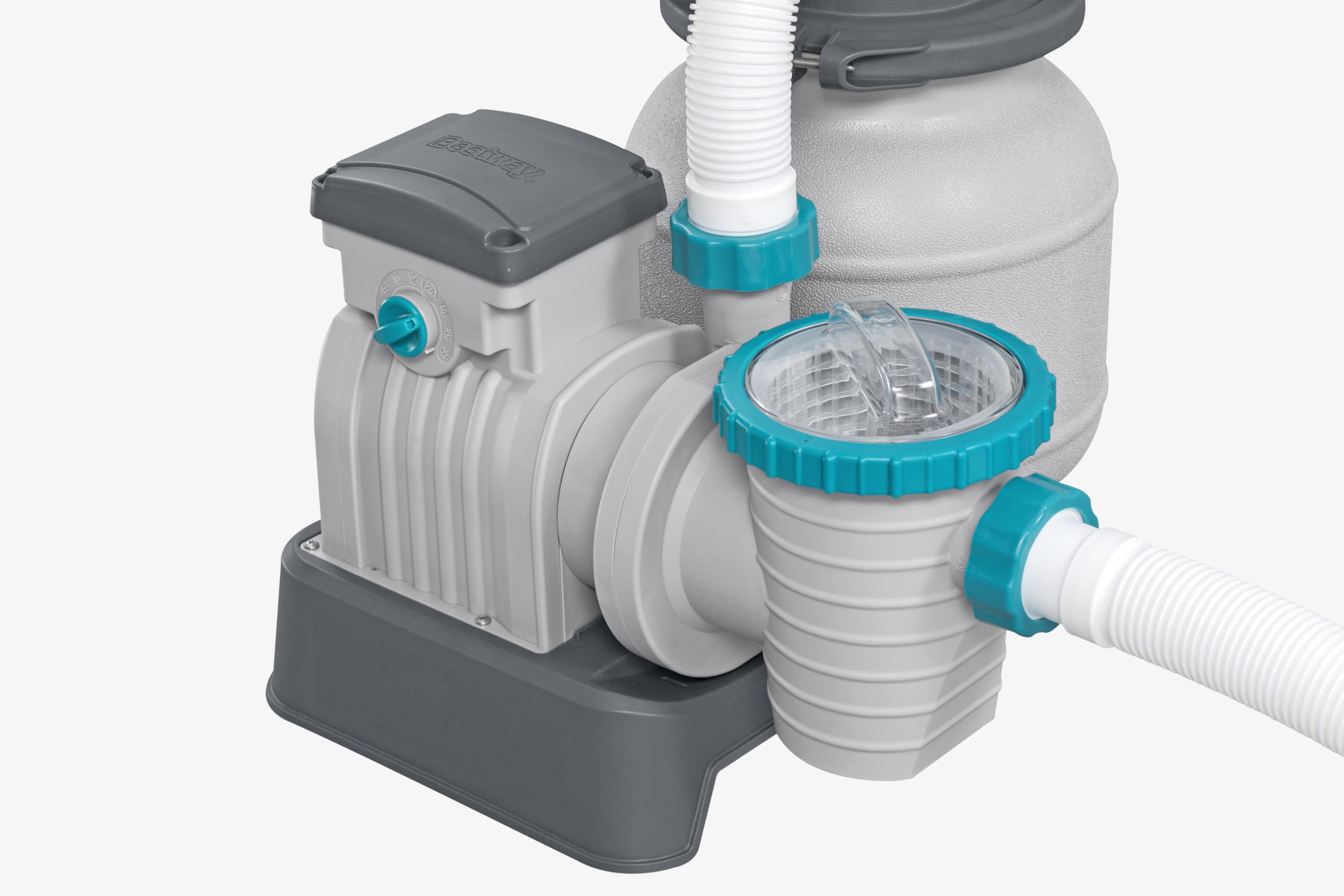 Bestway Pompe de Filtration à Sable pour Piscine Hors Sol 6 056 L - 48 cm x 42 cm x 52,8 cm - Gris/Vert