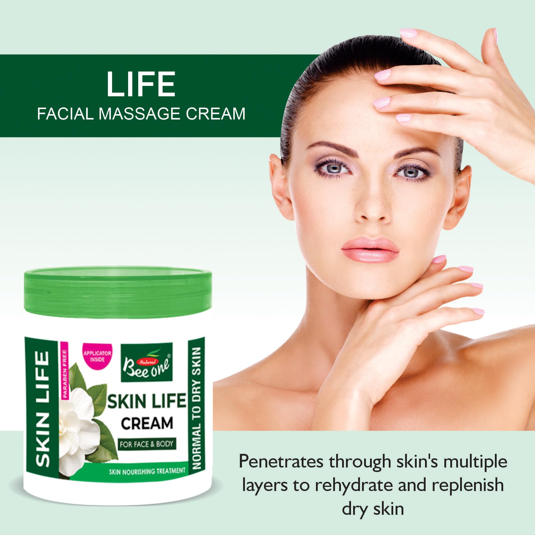 Bee One Life Cream Nourishing Skin Cream 500g for All Skin Types | Provides nourishment and soft skin | with 48hr moisture lock 1
