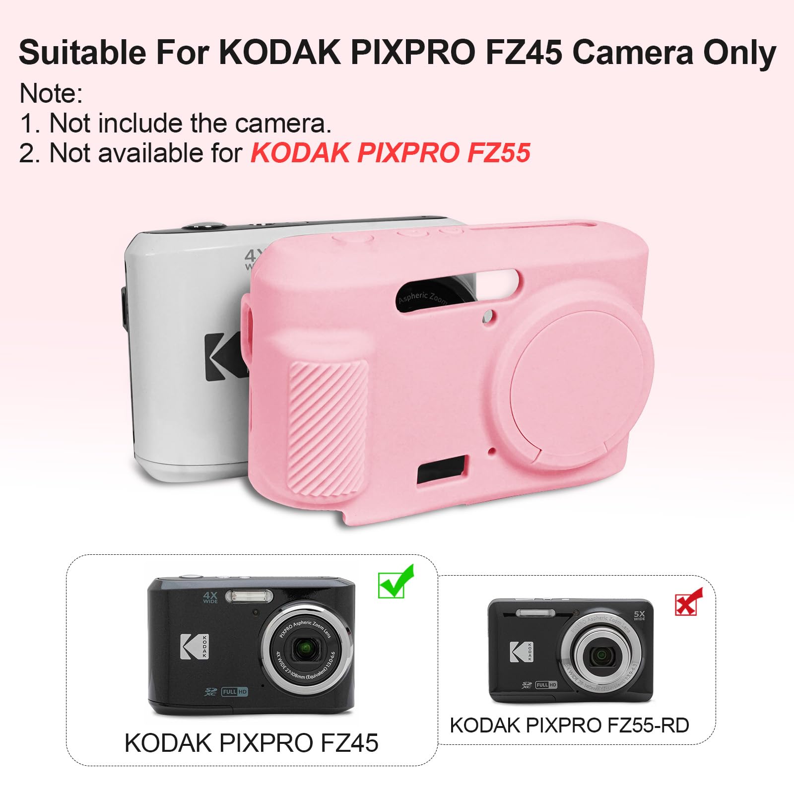 PATRI FTE 手動式フィルムカメラ 純日本製 カバー付き Amazon.com : Easy Hood Case for Kodak PIXPRO FZ45, Soft Silicone