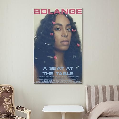 Miniatura 7 de IDONEI Pengxiang - Póster de lienzo con texto en inglés "A Seat at the Table by Solange" (Un asiento en la mesa) para colgar en la pared, pintura de