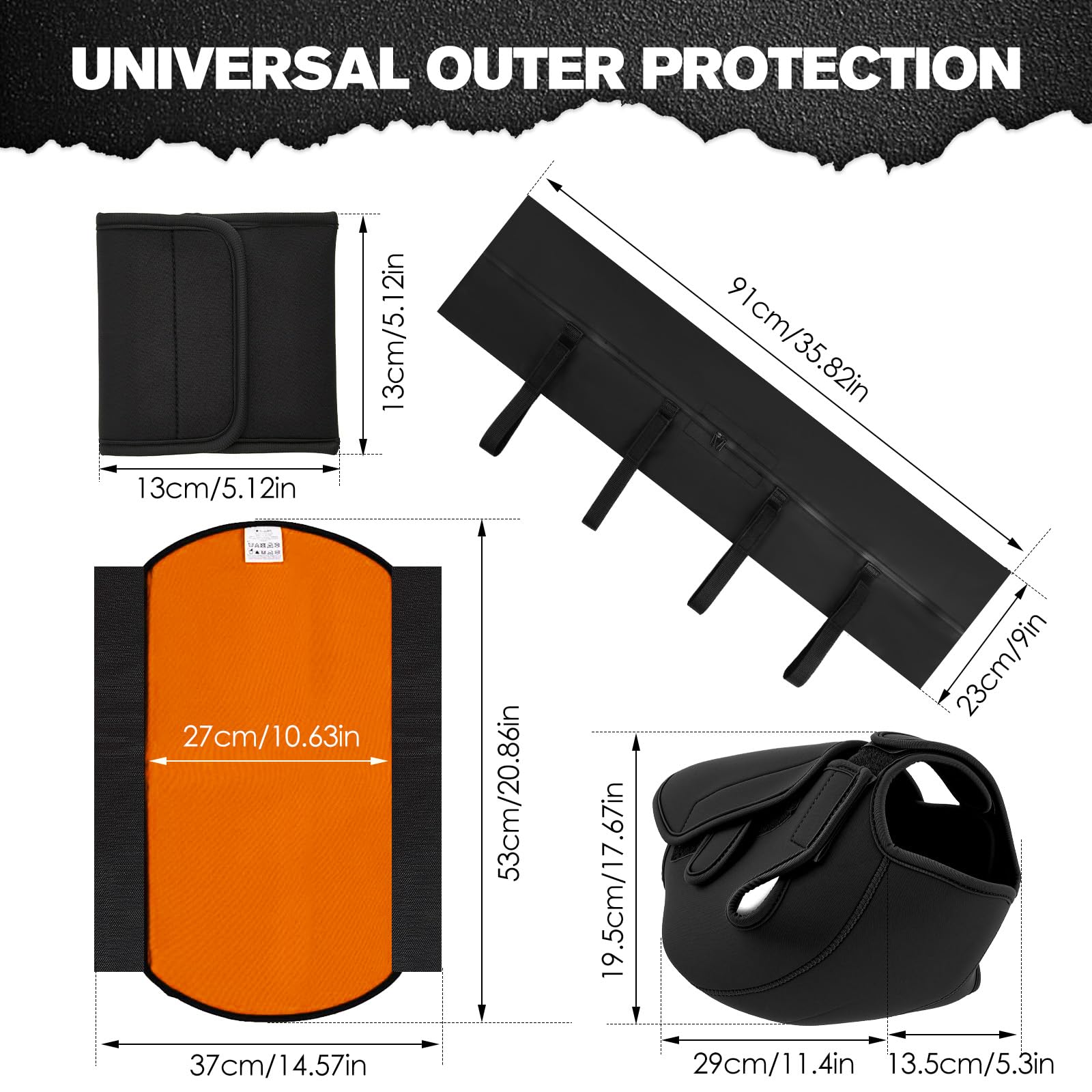 Telo Bicicletta da Esterno 5 Pezzi, Custodia per Motore Centrale e Batteria Ebike, Copertura per Manubrio, 2 Coperture per Pedali , Protezione da Pioggia e Polvere, Tessuto Nylon Neoprene Poliestere