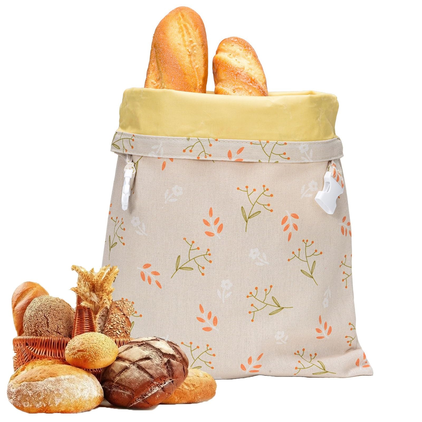 Bolsa de pan de cera de abeja caseras de lino reutilizables para conservar y refrigerar