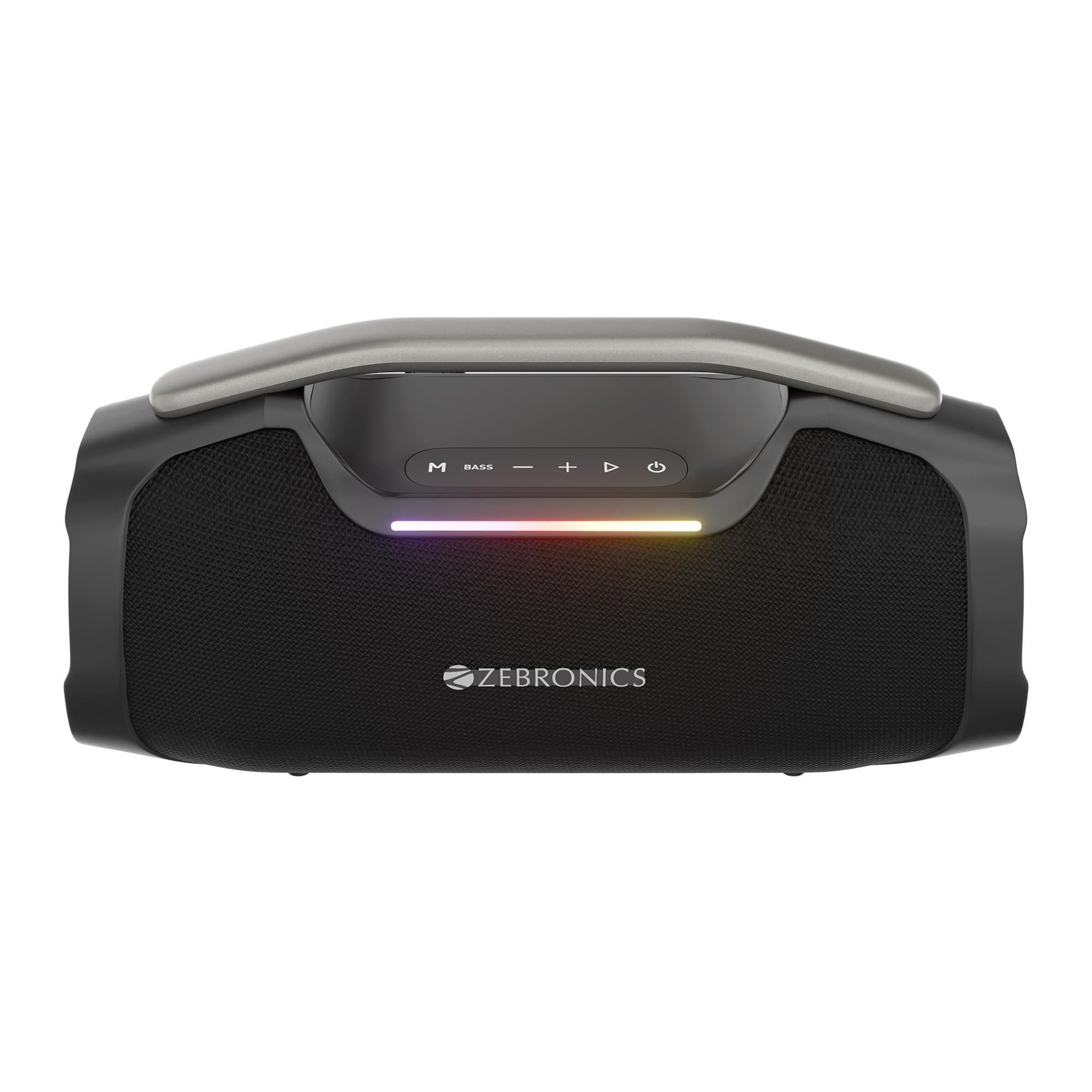 ZEBRONICS 2026 Launch 50W Bluetooth Speaker, Dual 5.7cm Drivers, 8.9cm Subwoofer, Upto 5Hrs Playback, Dual Passive Radiators, RGB Modes, 6.3mm Mic Input, TWS, BT v5.3, Type-C (Sound Feast 450) — Amazon image 8