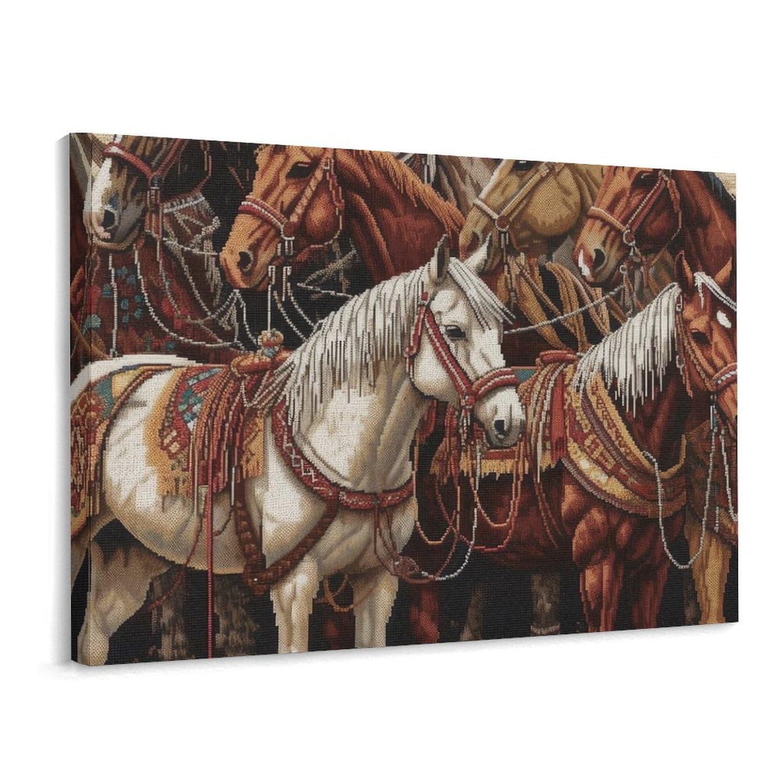 Canvas Wall Art for Living Room Prints Aesthetic Poster Canvas Paintings Prints Horse Coated Canvas Pictures ArtWork Office Wall Decor Modern Abstract Wall Art for Bedroom Home Decor 30x40 Cm