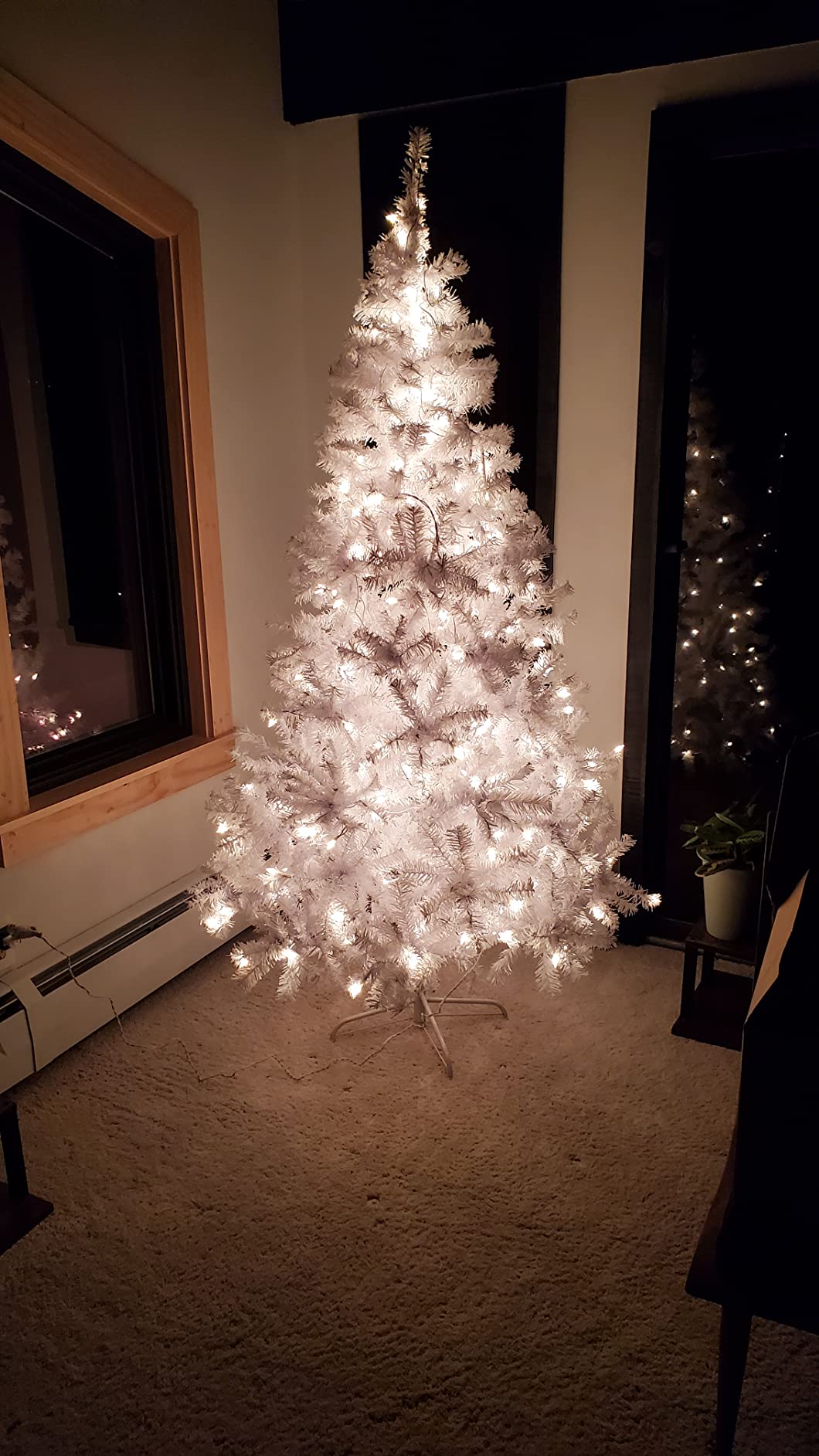 15/mo Finance Best Choice Products 6ft PreLit White Christmas Tree, Hinged Artificial Pine