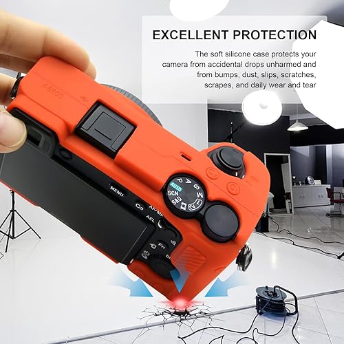 Miniatura 10 de Easy Hood Funda para cámara Sony A6600 Alpha 6600 ILCE-6600 sin espejo, antiarañazos, ajuste delgado, funda protectora de goma de silicona suave