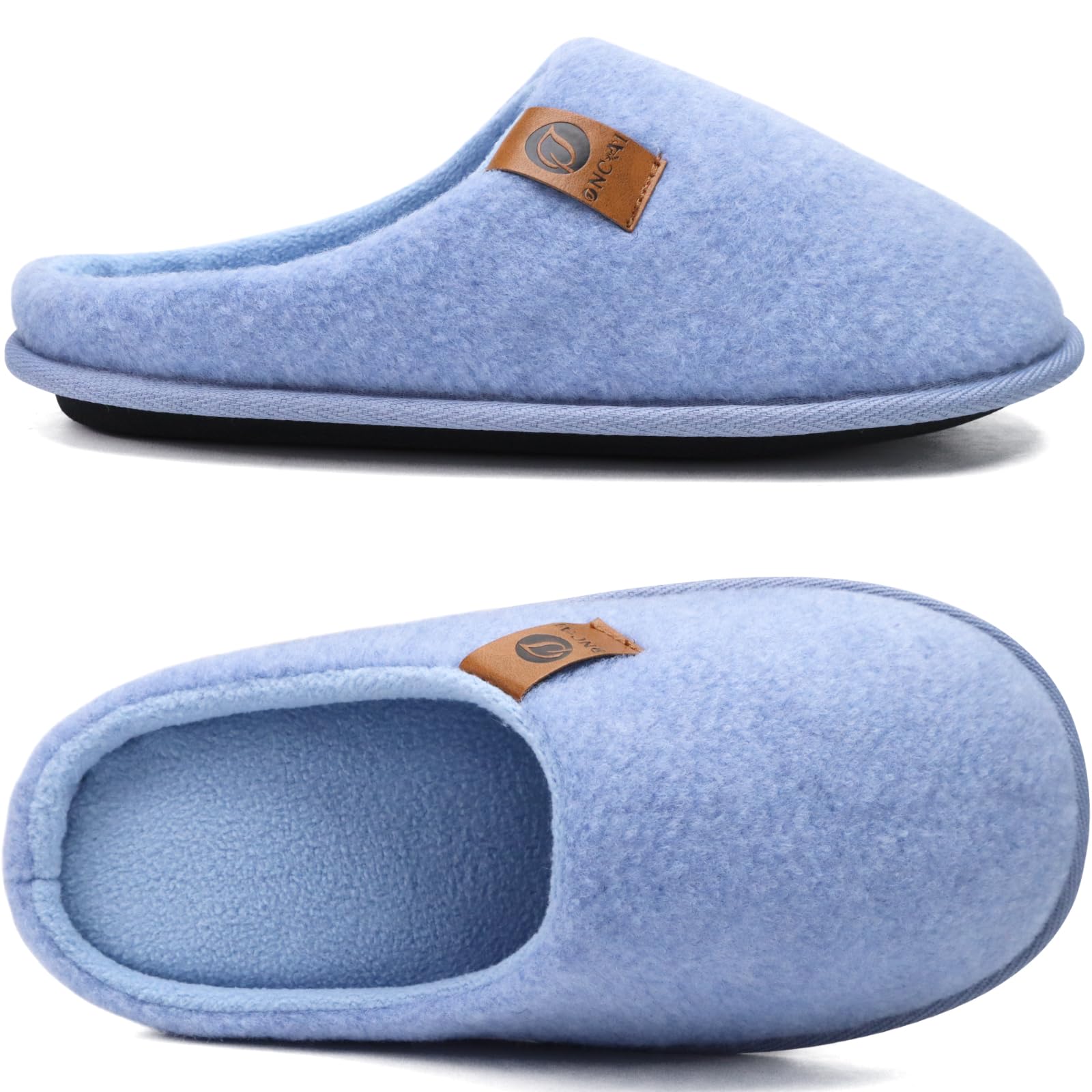 ONCAI Pantofole da Uomo Invernali, Comoda Memory Foam Calde Scarpe da Casa in Lana Con Suola Antiscivolo Taglia 40-49 EU