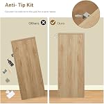 TEENFON Fluté 8 Dressing pour chambre, large coffre moderne de tiroirs avec poignée en métal, bord courbé, organisateur de placards en bois et rangement pour chambre à coucher, salon, couloir, naturel