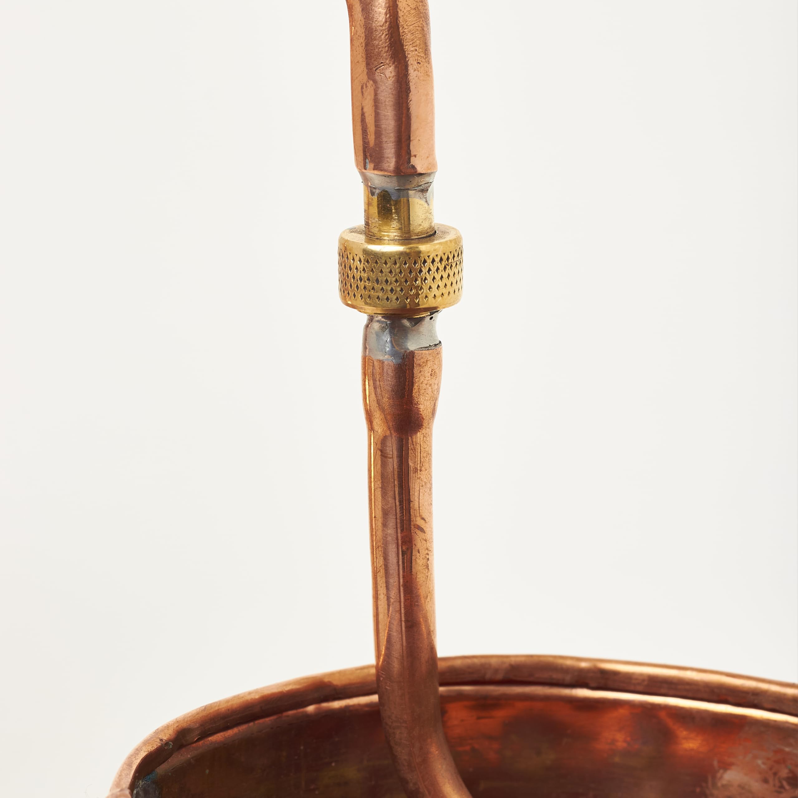 Ardosia Alambicco in Rame con Termometro, 3L 5L 10L 15L 20L 25L, Distillatore Artigianale per Grappa, Distillati, Oli Essenziali e Idrolati, Griglia Separatrice Opzionale (con griglia, 5L)