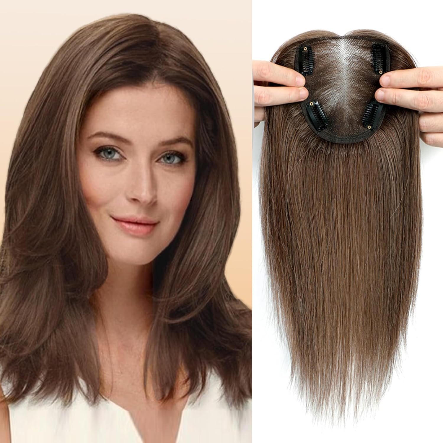 VASILIA Hair Toppers for Women Real Human Hair 120