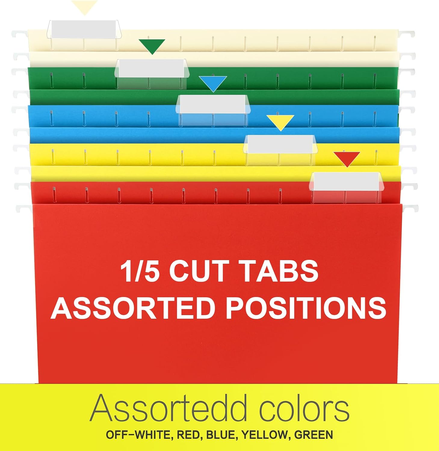 HERKKA Extra Capacity Hanging File Folders, 60 Pack Reinforced Letter Size Hanging Folders with Heavy Duty 2 Inch Expansion, Designed for Bulky Files, Medical Charts, Adjustable Tabs, Assorted Colors - Image 5