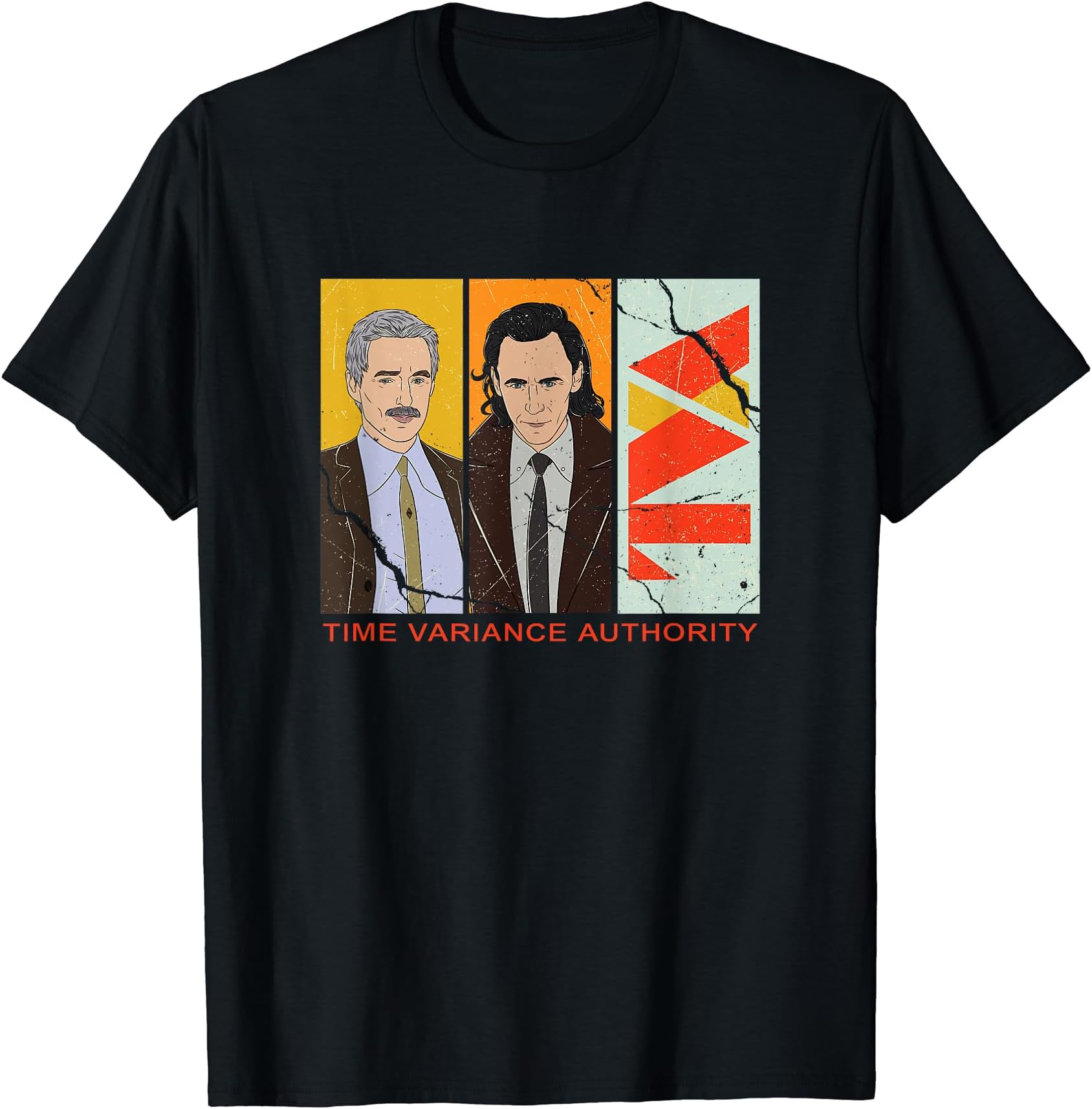 MarvelStudios Loki Season 2 TVA Loki and Mobius Distressed T-Shirt