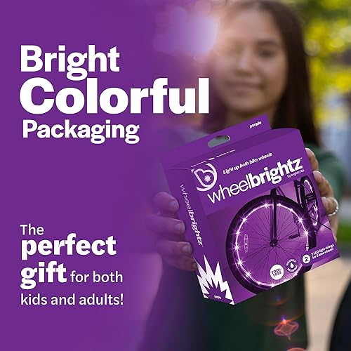 Vista 24 de Wheelbrightz - Luces LED para rueda de bicicleta, brillantes y coloridas - Se adaptan a neumáticos delanteros o traseros - Tubo resistente a la Verde