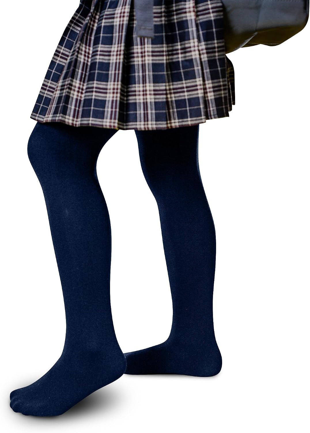 PICCOLO HOSIERY Girls Fleece-Lined Winter Tights - Thermal School Uniform Leggings for Cold Weather (Black, Navy, White)