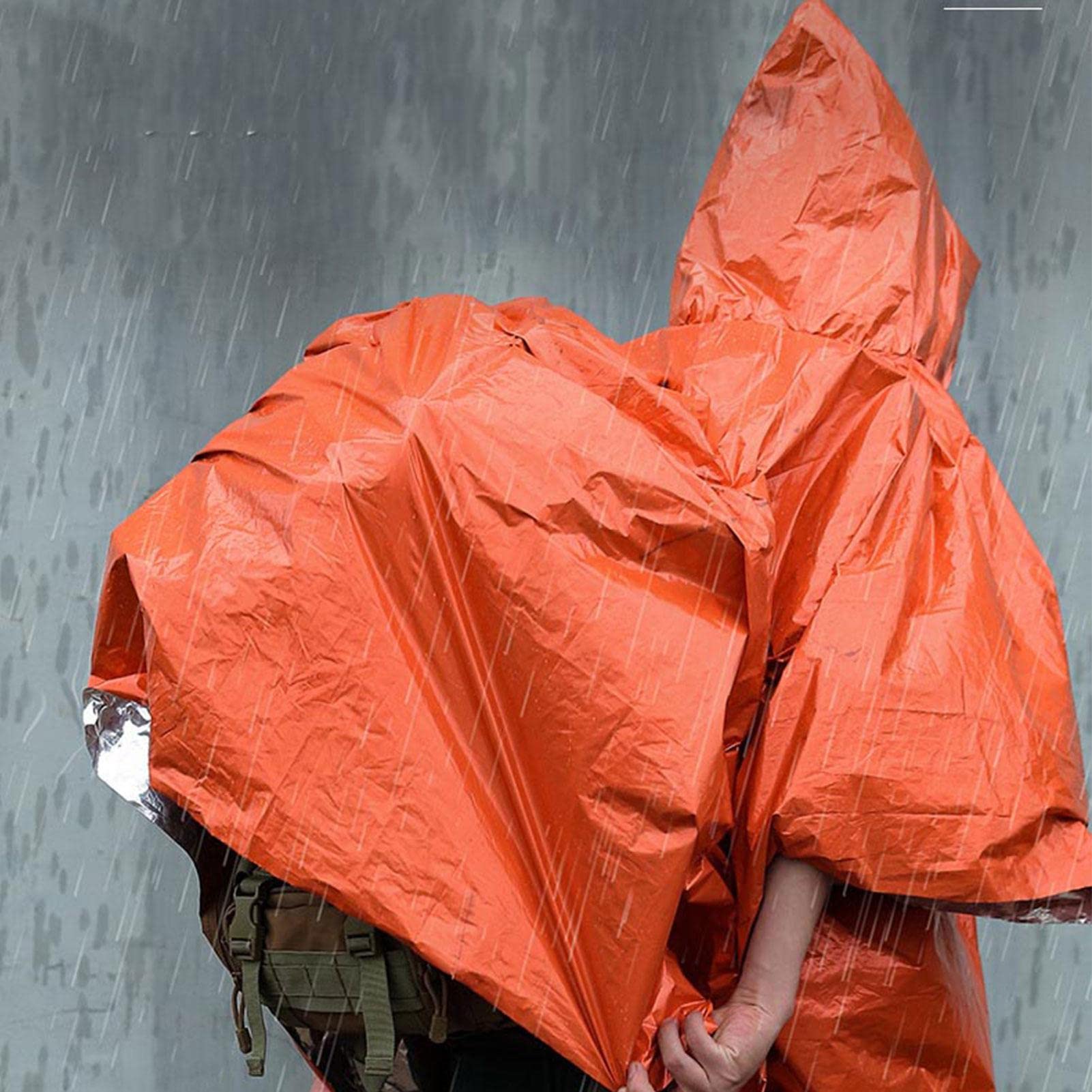 Poncho przeciwdeszczowe dla doros?ych - Peleryna przeciwdeszczowa poncho | Wiatroodporny, odporny rozdarcia p?aszcz przeciwdeszczowy z kieszeni? plecak turystyczny Pomurom