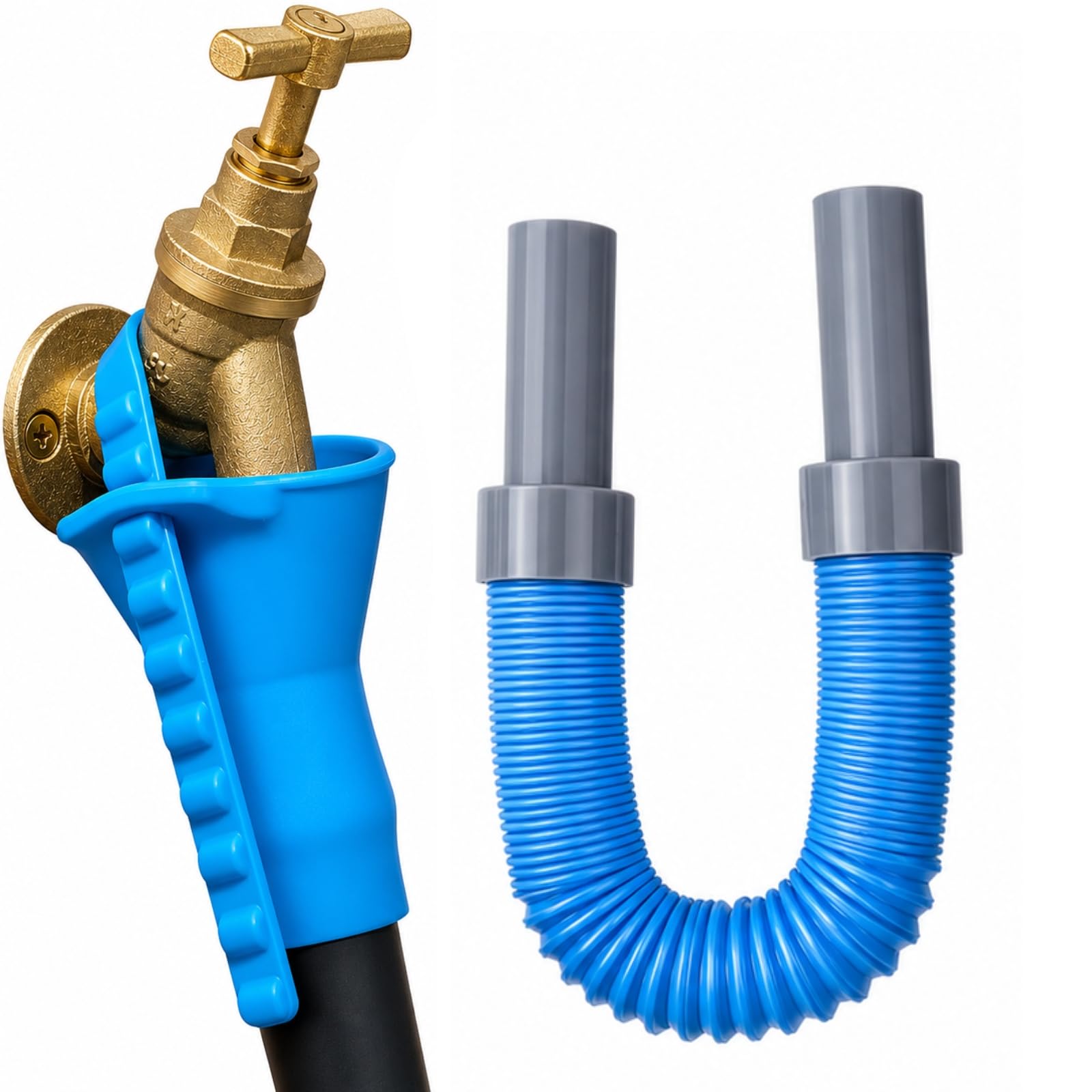 HowseHold Collapsible Fresh Water Hose (1 Meter) Extendable Tap Connector Hose for Filling Water Containers/Aquaroll Perfect for Caravan Motorhomes and Camping