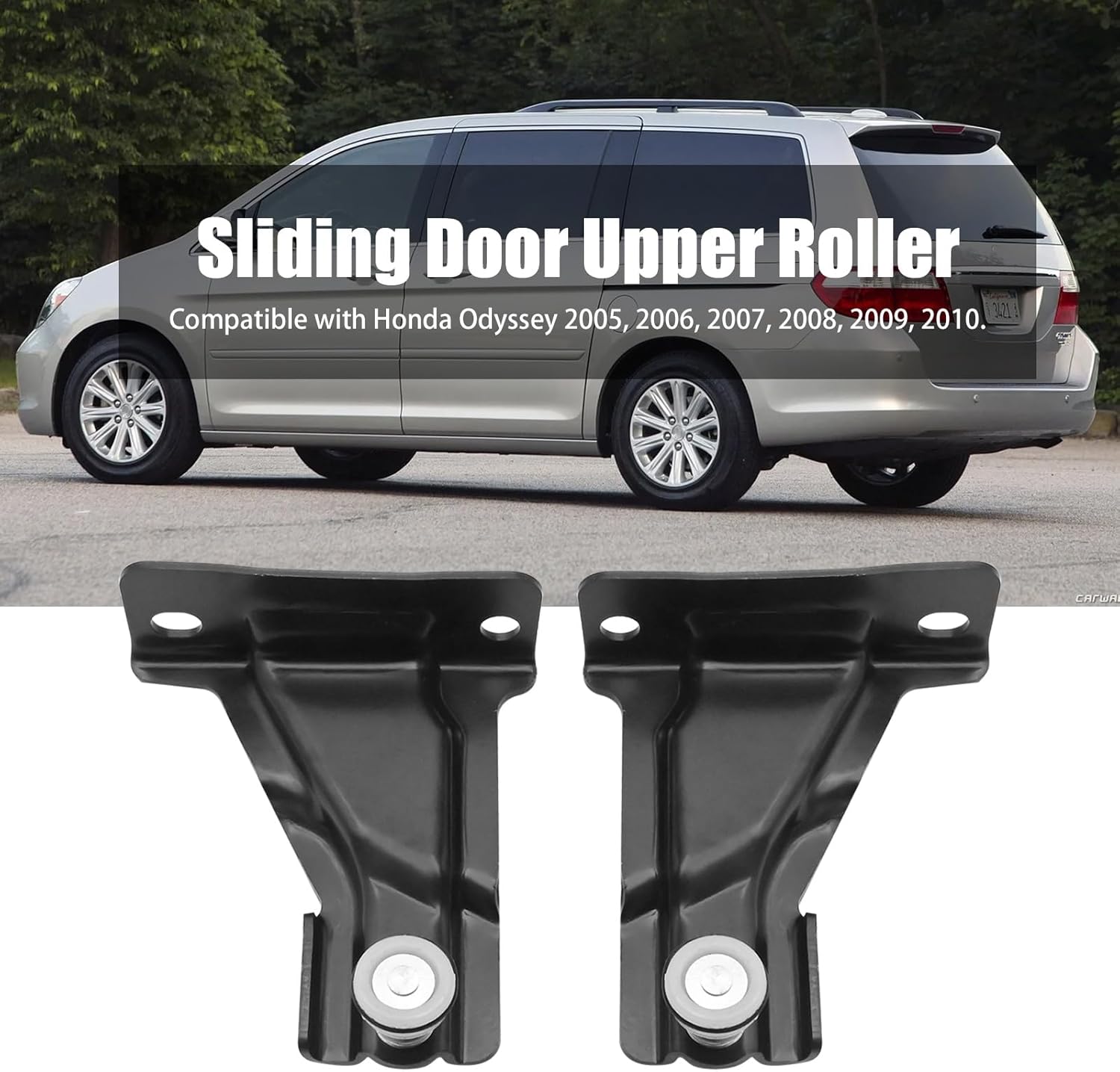 UOIENRT 72550-SHJ-A01, 72510-SHJ-A01 Left and Right Sliding Door Roller Upper Replacement for Honda Odyssey 2005-2010 Sliding Door Rollers, 72550SHJA01 72510SHJA01