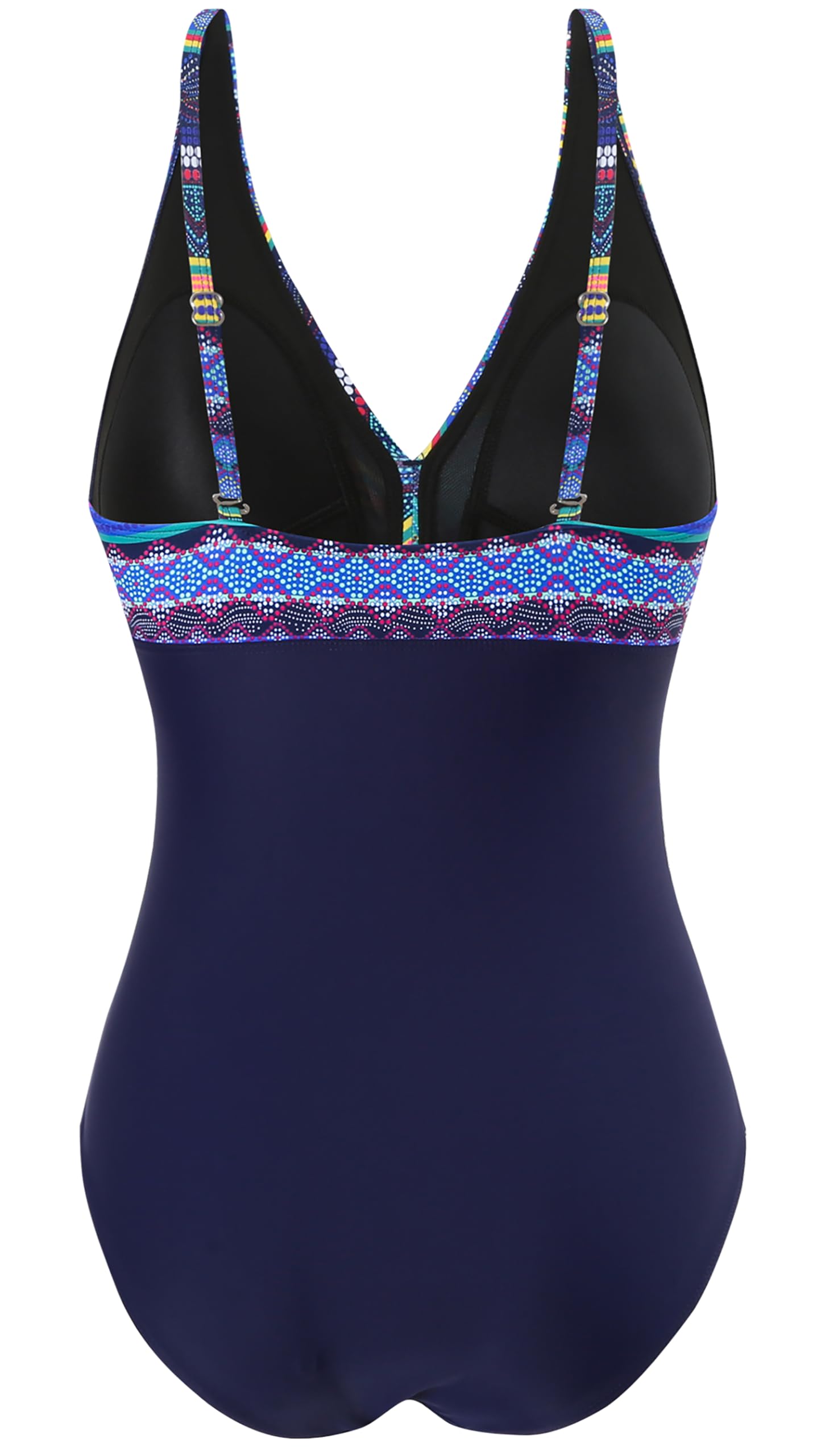LA ORCHID - Maillot de bain une pièce pour femme - Col en V - Avec serre-ventre - Push up - Taille haute