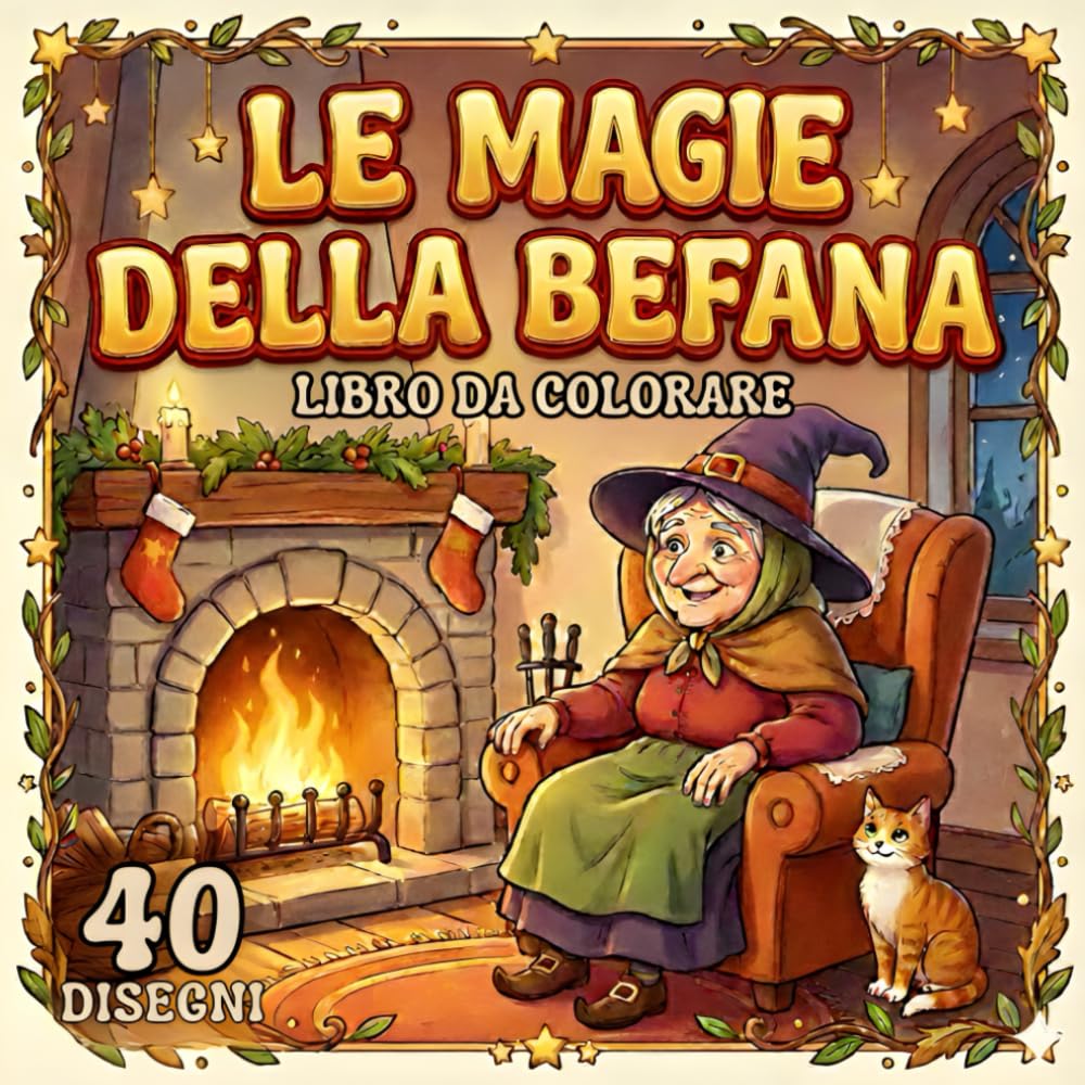 Libro da Colorare Befana per Bambini: 40 disegni magici per intrattenere, calmare e rilassare i piccoli. Attività creativa lontano dagli schermi che ... e felici | regalo perfetto per l’Epifania