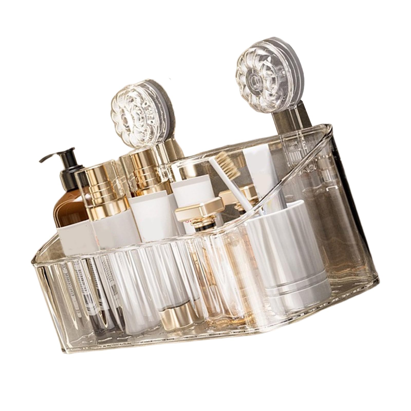 APGLSXY Without Drilling Bathroom Organizers with Strong Suction Cups for Shower Accessory and Toiletries Storage Bathroom Shelf
