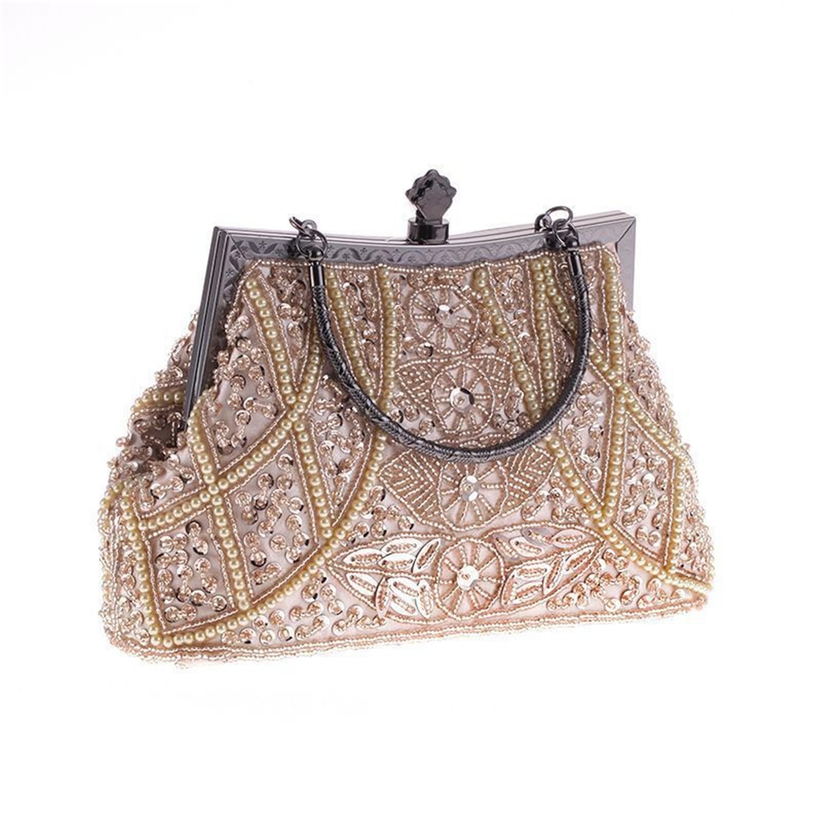 Bolso de noche bordado y con pedrería