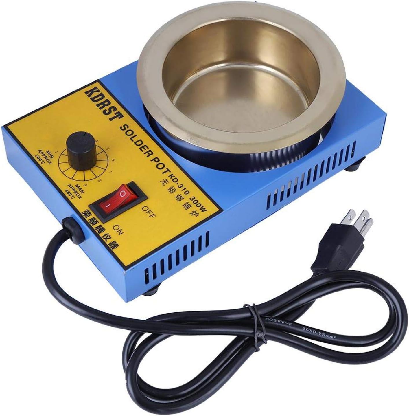 Soldering Desoldering Bath, Solder Pot, Portable Electronic Wire Production for Coil Pin Tin Plating Electronic (US standard 110V)