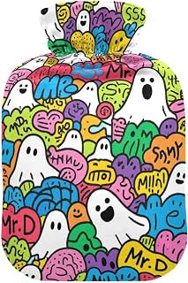 Doodle Art hot-Water Bottle with Soft Cover, 2L hotwater Bag for Neck Shoulder Warmer