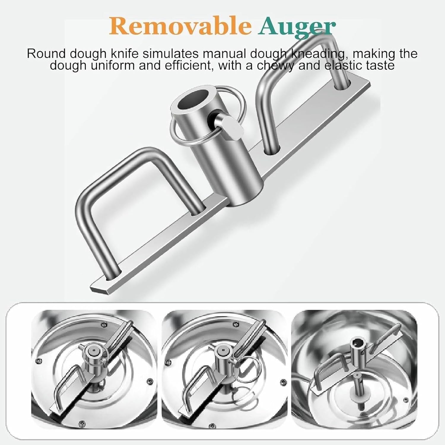 5Kg Stand Mixer Dough Kneading Machine, 1800W Timing Function Dual Rotation, for Restaurants Bakery Pizzeria