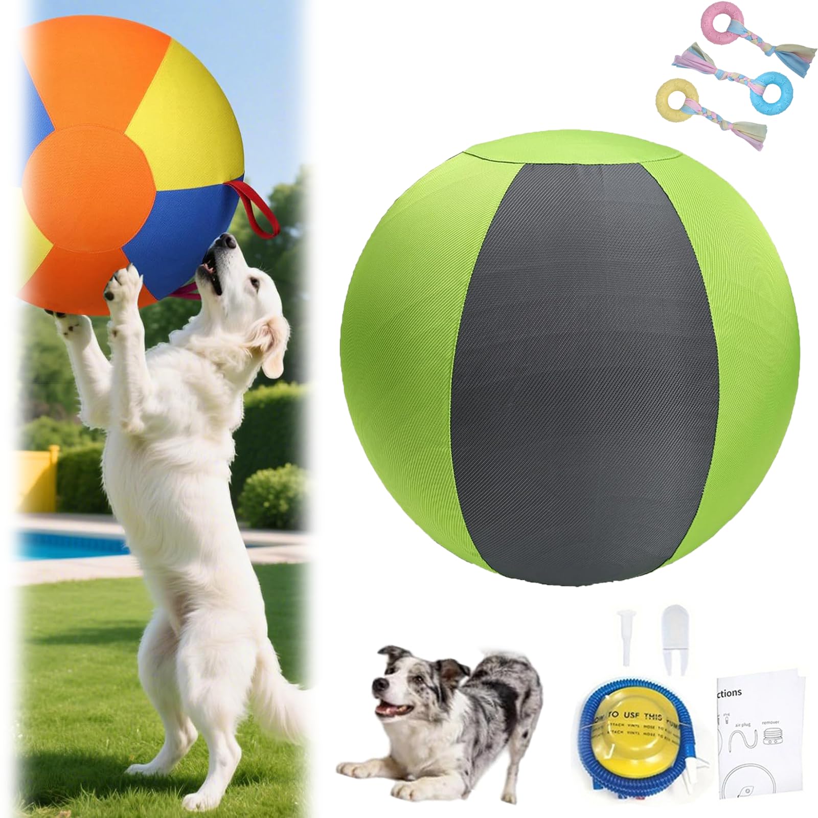Herding ball increvable de 65cm de diamètre pour grand chien