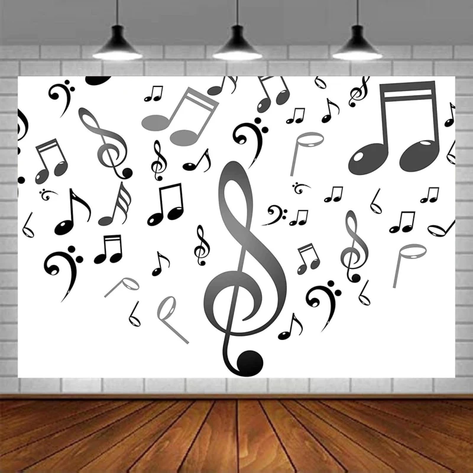 Nota musicale Fotografia Sfondo Musica Decorazione per feste a tema Sfondo Banner Poster Photo Booth Studio Puntelli