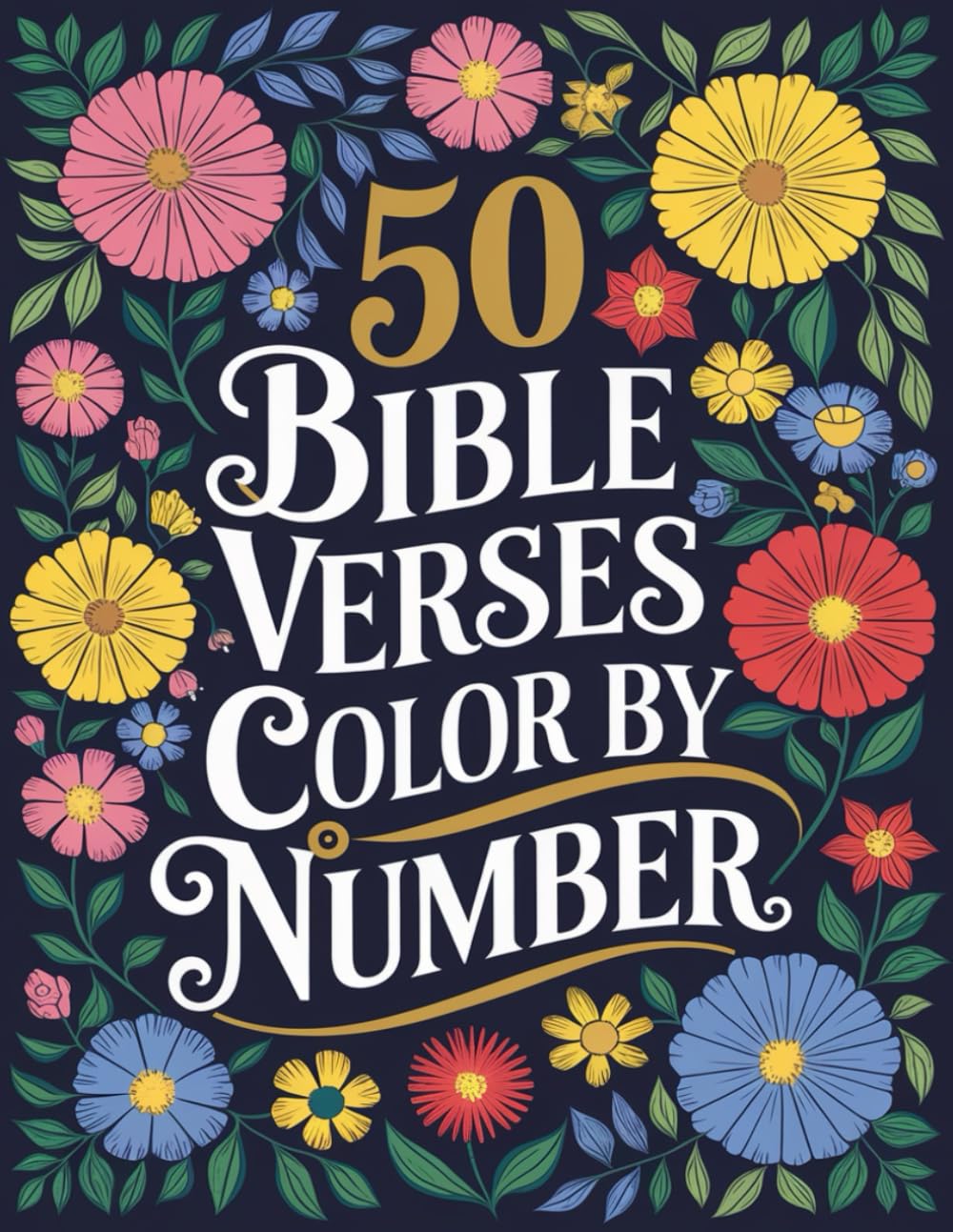 50 Bible Verses Color By Number: A Beautiful and Inspiring Journey Through Scripture Color Your Way Through 50 Uplifting Bible Verses