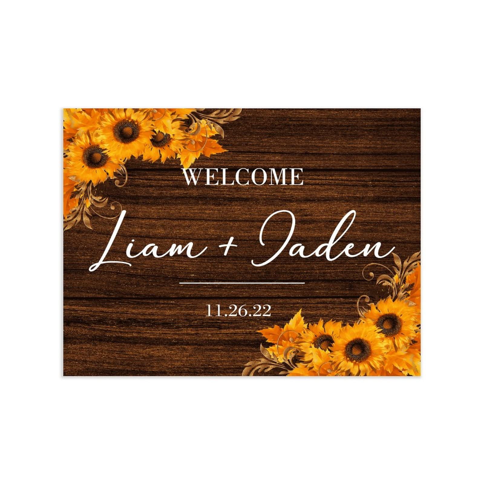 Spersonalizowany znak powitalny ślubny 'Welcome to Our Wedding Wood' znak ślubny zabawny panna młoda pan młody miłość dekoracja drewniany znak przyjęcie weselne plakat na ceremonię zaręczyny artykuły