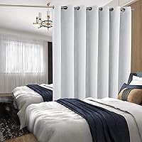 Vista 3 de BGment Cortinas opacas para oscurecer la habitación, cortina de puerta corredera de moda de 100 x 84 pulgadas, cortina térmica ancha para ventana