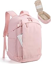 BAGSMART Travel Backpack for Women, 15.6 Inch Carry On Bag, PInk | TSA approved personal item fit for flights. Water resistant weekender daypack ideal for travel, business, and daily use.