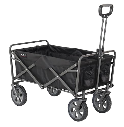 Mac Sports Collapsible Folding Outdoor Utility Wagon (Black)