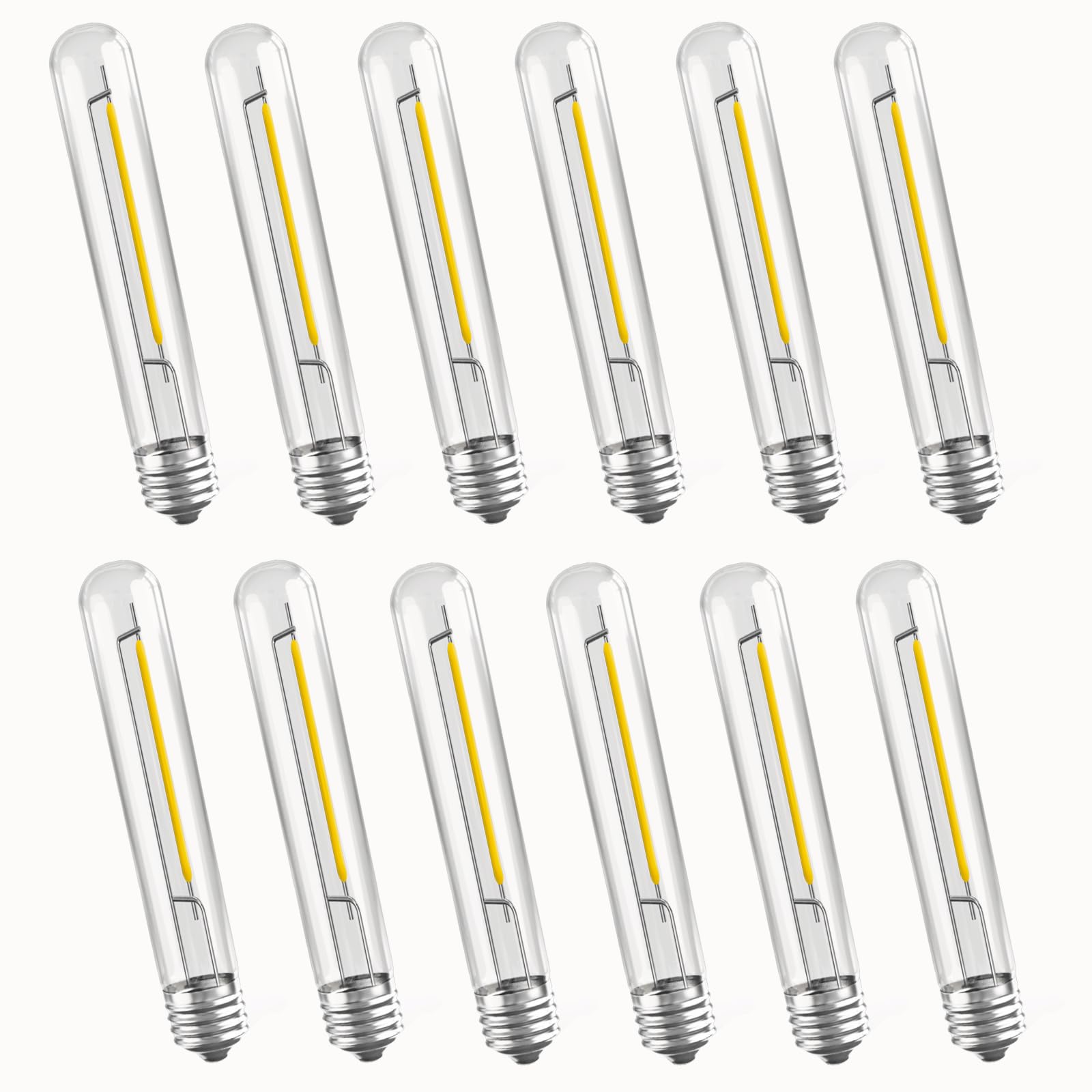12 Pack LED Replacement Bulbs E12 T13 LED Light Bulbs for Outdoor String Lights Shatterproof Dimmable E12 Candelabra