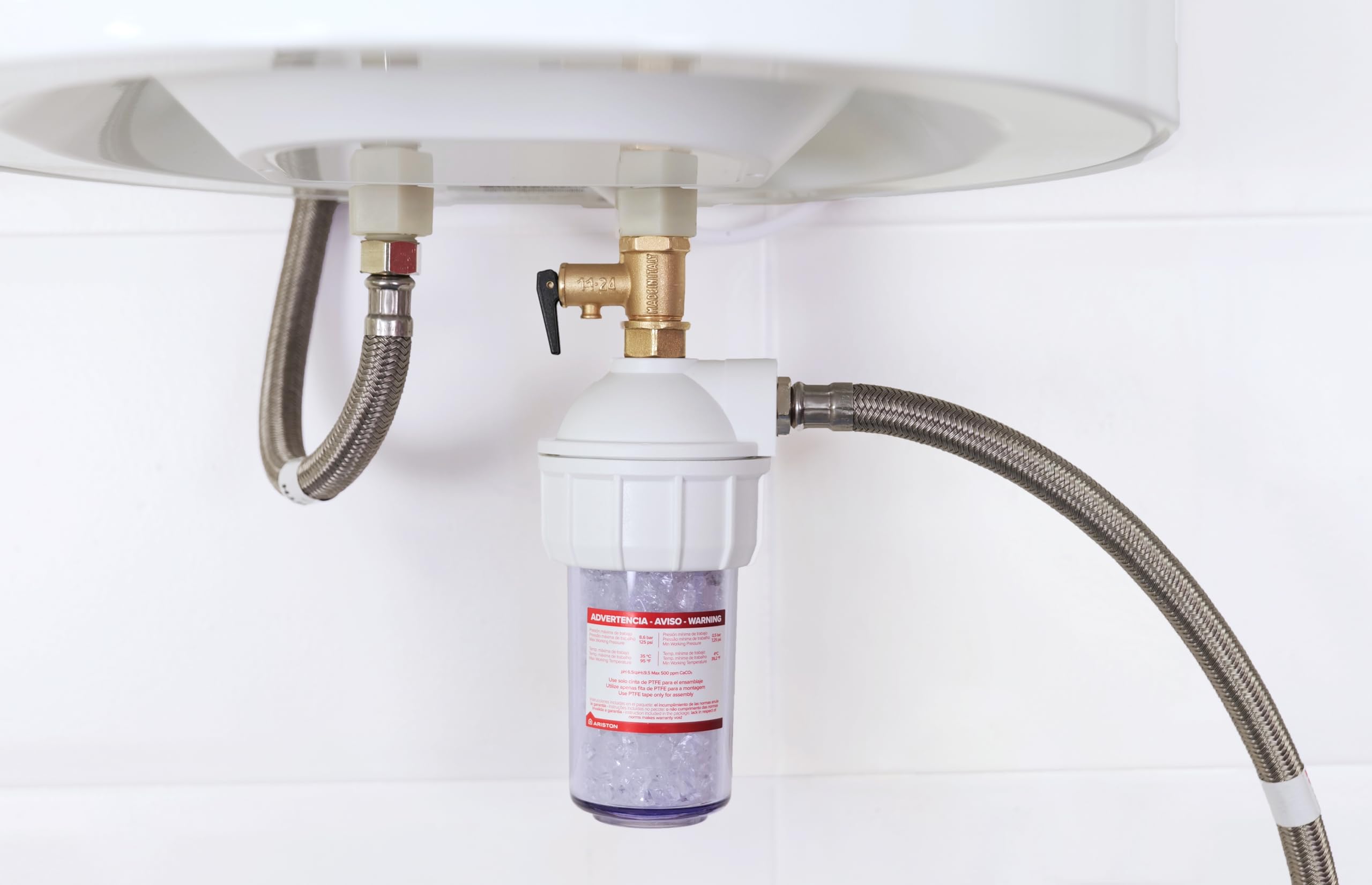 Ariston - Filtro Antical, kit polifosfati per scaldabagno, allunga la vita del tuo scaldabagno elettrico