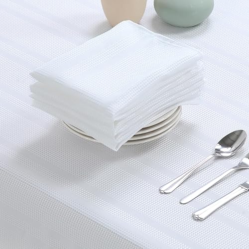 Miniatura 8 de Home Queen Juego de manteles rectangulares repelentes al agua con diseño de gofres, mantel moderno vintage de 54 x 70 pulgadas con 4 servilletas,