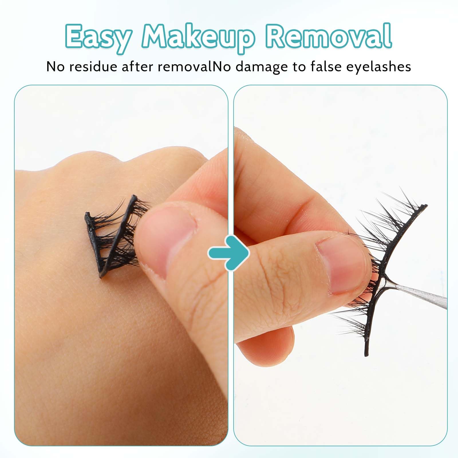 120PCS Self Adhesive Eyelashes Tape, Strong-Hold False Lashes Adhesive Strips Reusable Lash Glue Strip Lash Glue Liner for Fluffy Mink False Lashes Natural Look Long Lasting Lash Buddy