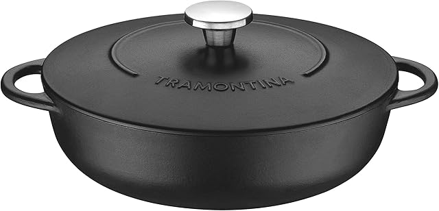 Tramontina Shallow Casserole Dish 28 cm Enamel Cast Iron, 4.1 litres (Cast iron)