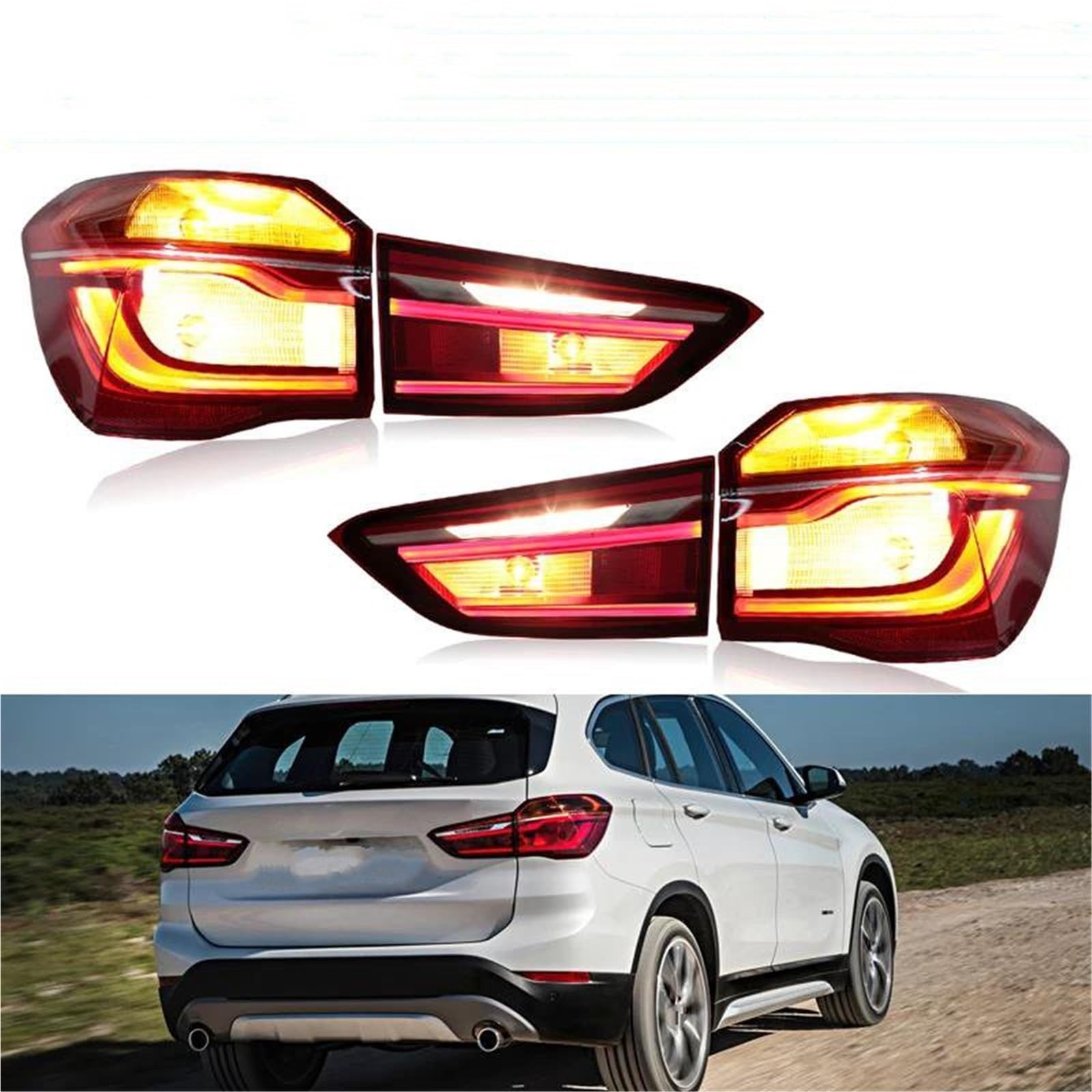 Luz Trasera Luz Trasera LED Para X1 2016 2017 2018 2019. Conjunto De, Freno, Advertencia, Marcha Atrás, Parachoques. 63217488547(Left Inside)