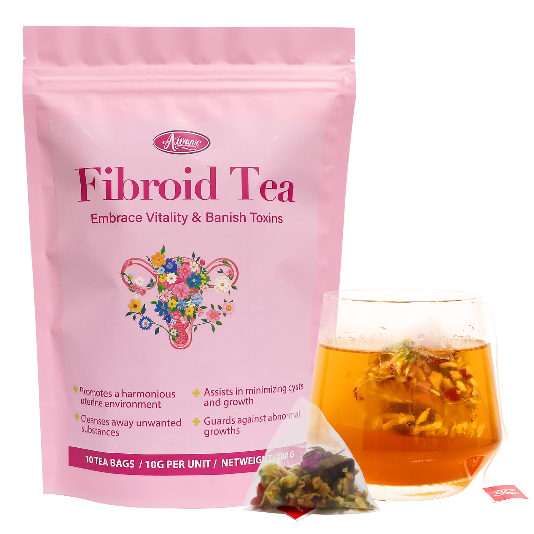 Auranic Chá Herbal Natural para Miomas e Cistos Ovarianos, Chá Natural ...
