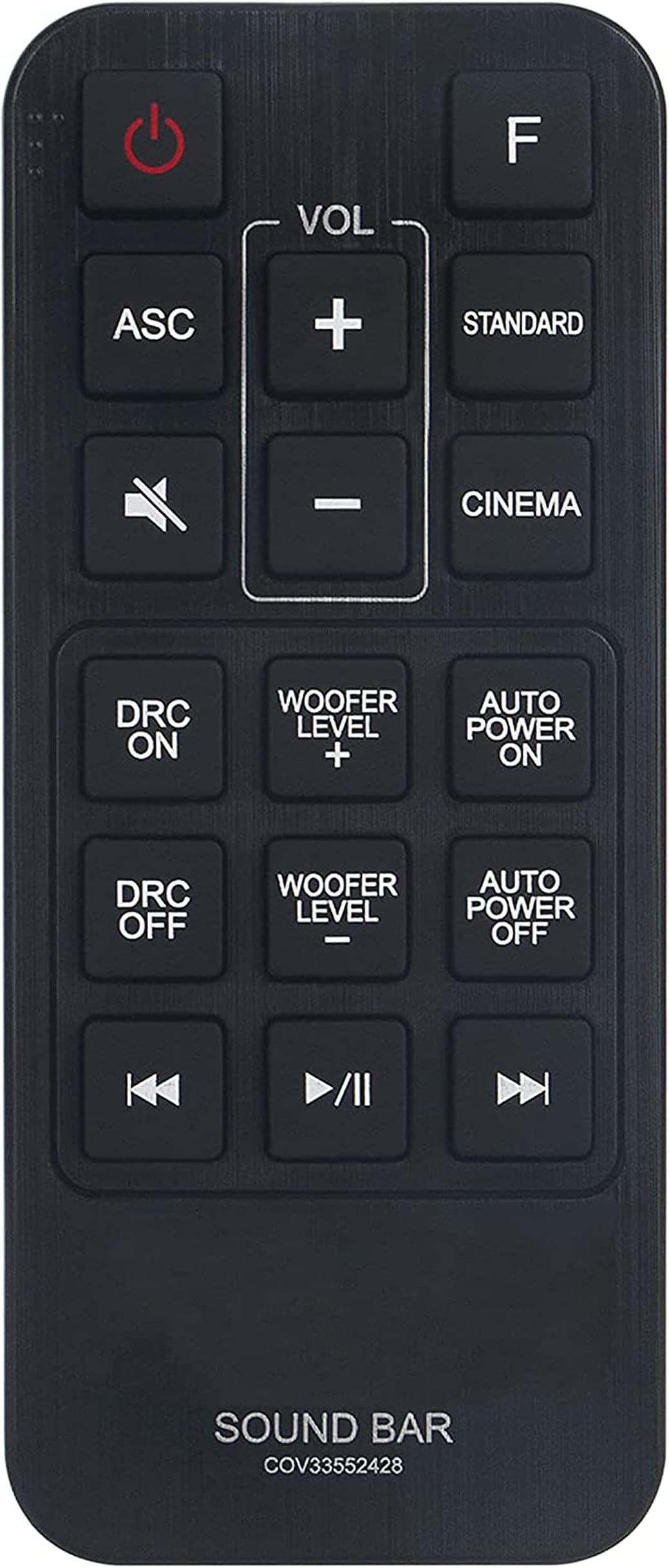 AULCMEET Telecomando Di Ricambio Per LG Soundbar – Modello AKB74815301 – Compatibile Con SPH3B-W, S55A3-D, LAS454B, SH3B, SJ4Y E Altri
