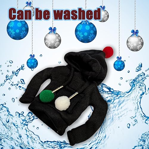 Miniatura 4 de WOCOCN Funda para palanca de cambios de automóvil, divertida perilla de palanca de cambios de automóvil, protector de suéter con capucha para