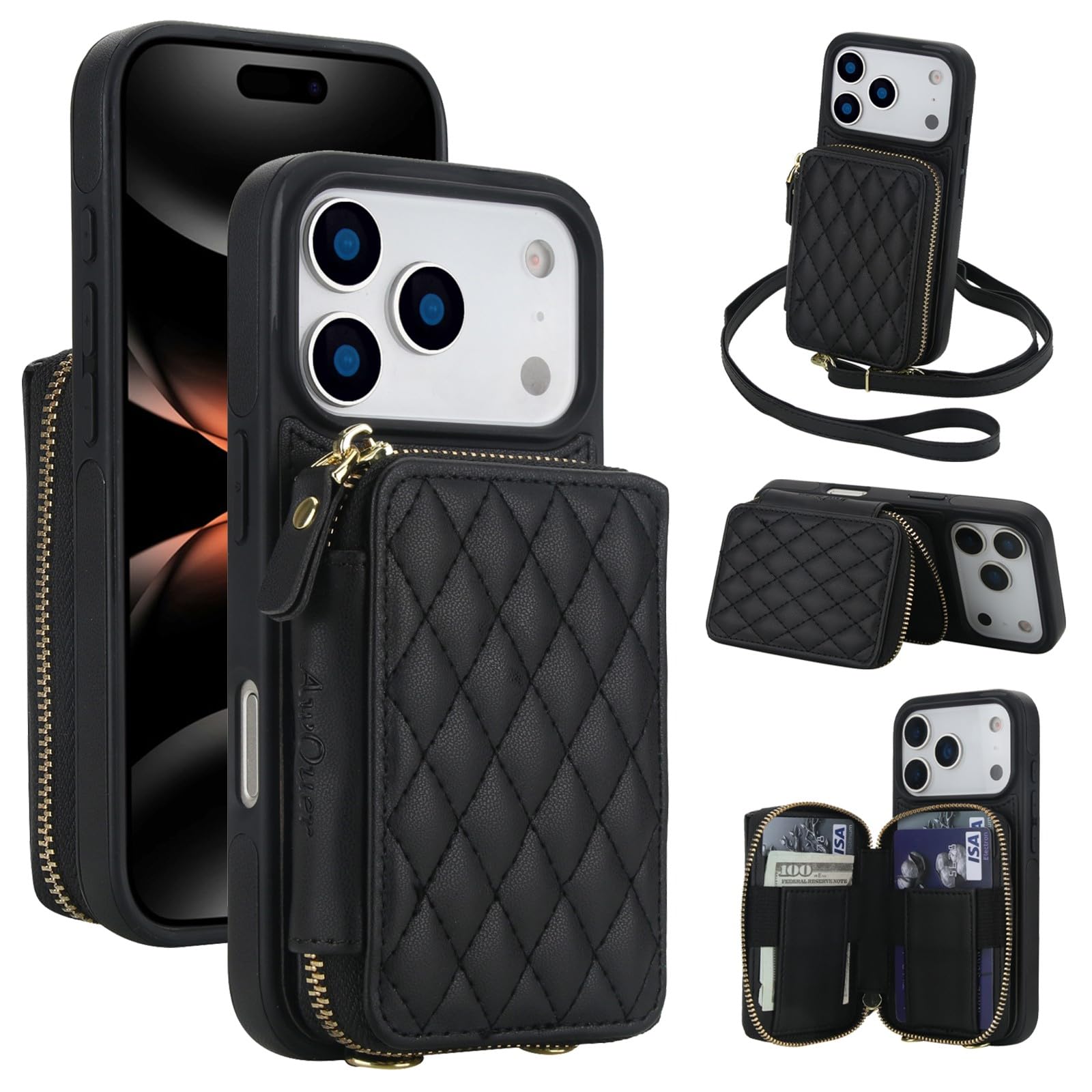 Étui à rabat iPhone 16 Pro noir compagnon idéal de vos sorties - 8