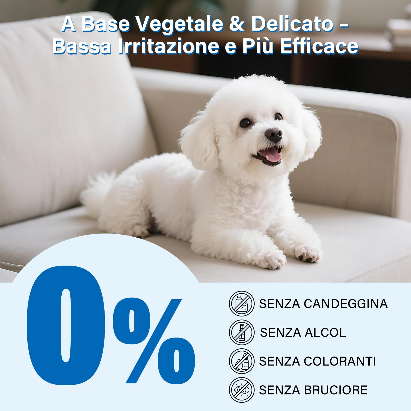 Rimozione lacrimale naturale per cani e gatti 100 ml, tamponi per la pulizia degli occhi 50 pezzi – formula delicata, sicura e non irritante – rimuove efficacemente macchie lacrimali, secrezioni